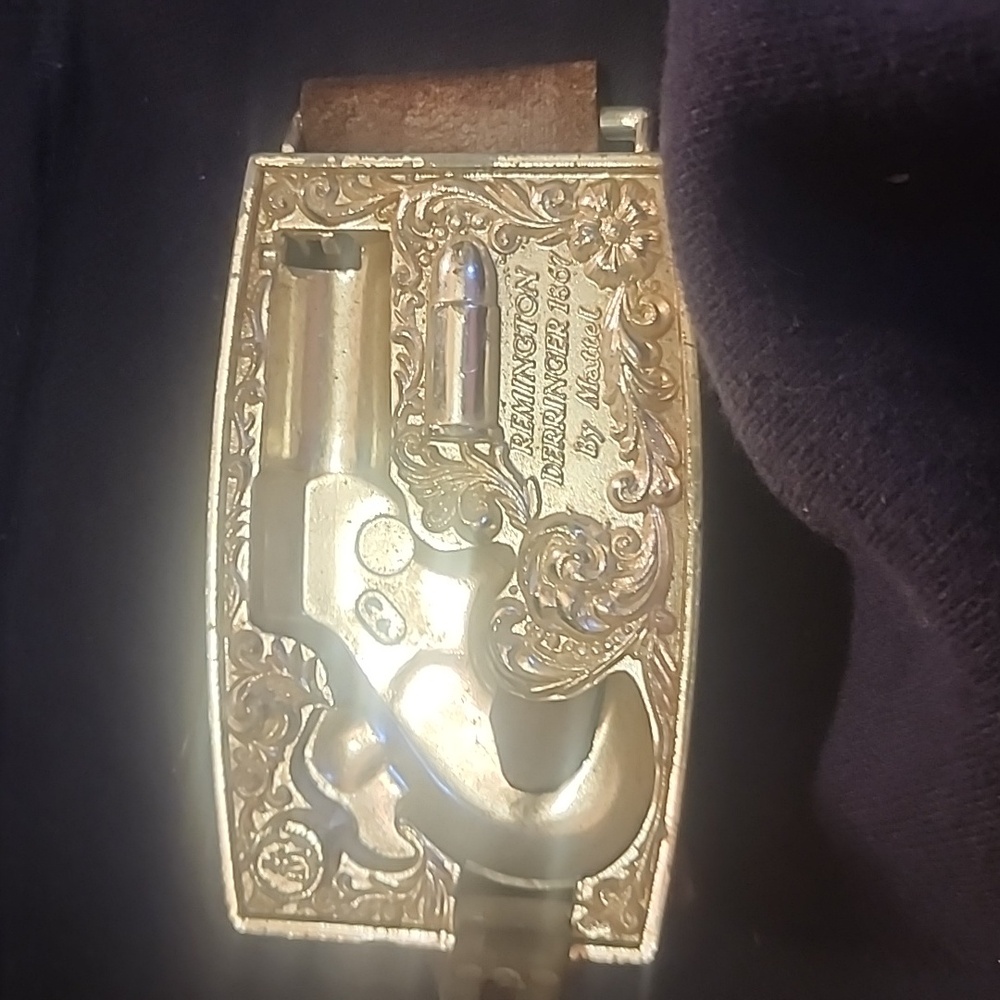 Remington derringer 1867 by matel belt buckle